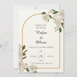 Invitación Boho Boda oral Minimalista