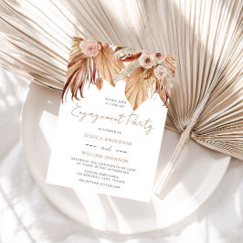 Invitación Boho Bohemian Floral Terracotta Engagement Party