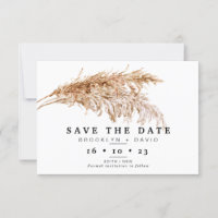 Boho Boho Pampas Grass Boho Wedding Save The Date 