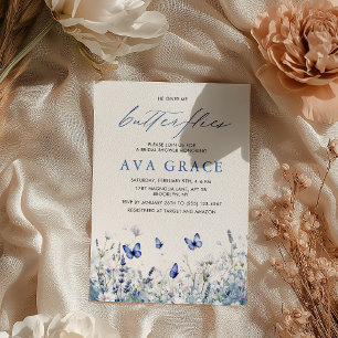 Invitación Boho Bonito que me da mariposas ducha de novia