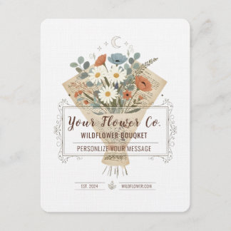 Invitación Boho Book-Page Flowers Personalized Art