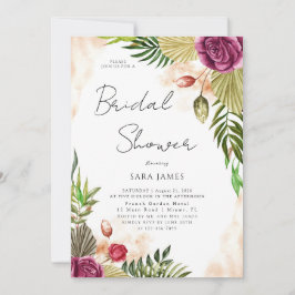 Invitación Boho-Botanical Elegance Bridal Shower Invitation