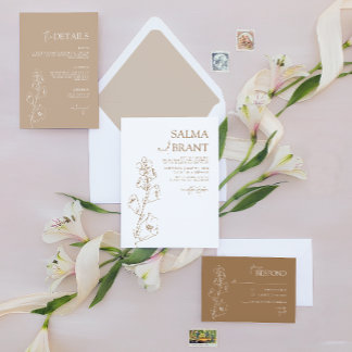 Invitación Boho Botanical ・ Minimalista Floral Moderna