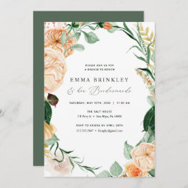 Invitación Boho Botánico Neutral Bridesmaids Luncheon Brunch