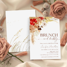 Invitación Boho Brunch y Bubbly | Terracotta Bridal Shower