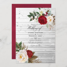Boho Burgundy - Boda de Marsala Floral Bohemia