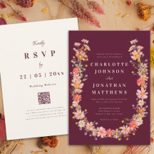 Boho Burgundy Fall Wedding