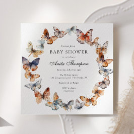 Invitación Boho Butterfly Baby Shower