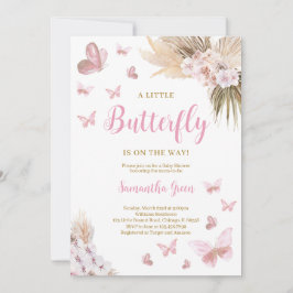 Invitación Boho Butterfly Baby Shower