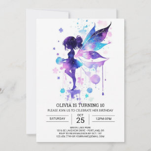 Invitación Boho Butterfly Fairy Birthday Elegance