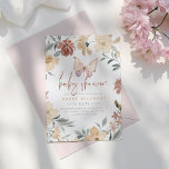 Invitación Boho Butterfly Wildflower Garden Chica Baby Shower<br><div class="desc">Captura la magia de nuevos comienzos con nuestras encantadoras invitaciones a la ducha de una niña mariposa. Con una guirnalda rústica de flores silvestres acuáticas pintadas a mano en suaves tonos pastel, delicadamente dispuestas alrededor de una mariposa caprichosa. La "ducha de bebé" está escrita con letras de escritura modernas, y...</div>