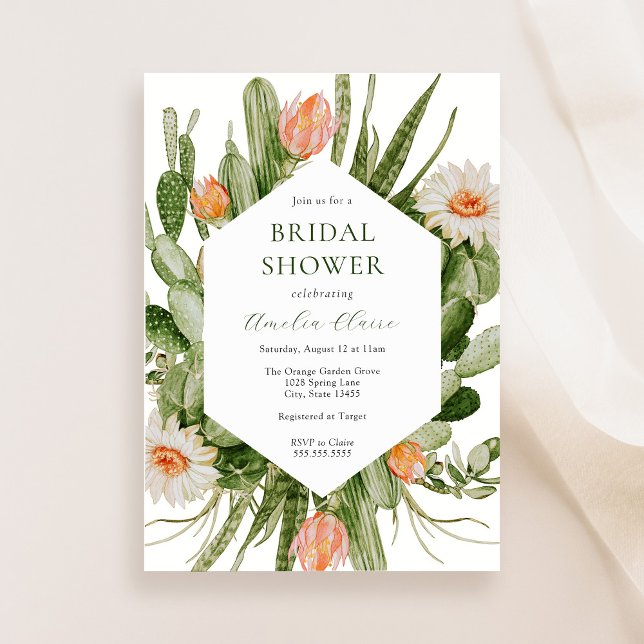 Invitación Boho Cactus Bridal Shower (Subido por el creador)