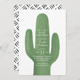 Invitación Boho Cactus Southwestern Baby Shower