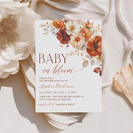 Invitación Boho Cae Bebé Floral En Bloom Baby Shower
