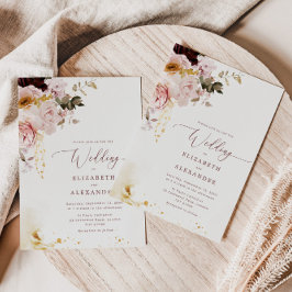 Invitación Boho cae elegante boda