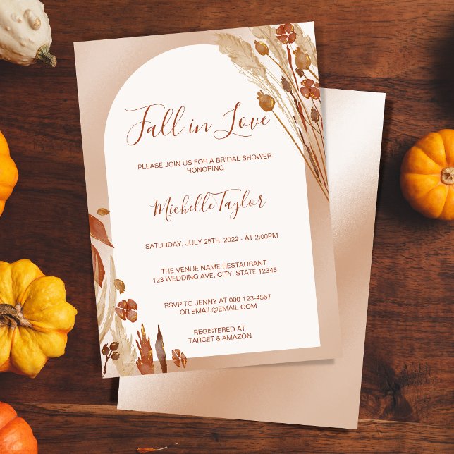Invitación Boho cae en el amor Arch Terracota ducha de novias (Subido por el creador)