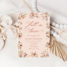 Invitación Boho cae en el amor Floral Baby Shower