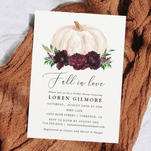 Invitación Boho Cae En El Amor La Ducha De Novias De Calabaza (Subido por el creador)
