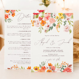 Invitación Boho cae floral rústica todo en un boda