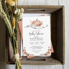 Invitación BOHO Caída Calabaza Floral Hoja Otoño Pampas Grasa