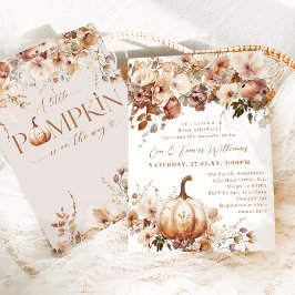 Invitación Boho Calabaza Cae Moda Rustica Baby Shower