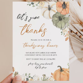 Invitación Boho Calabaza Demos Gracias