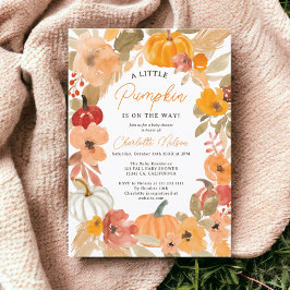 Invitación Boho cálido Pequeño calabaza caída ducha bebé