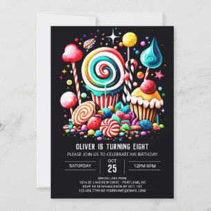 Invitación Boho Candy Dreams Editable Cumpleaños