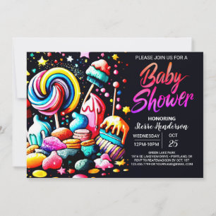 Invitación Boho Candyland Baby Shower