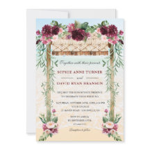 Boho Canopy Burgundy Floral Beach Maui Boda