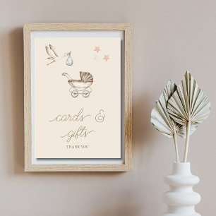 Invitación Boho Cards Gifts Gender Neutral Baby Shower Rótulo