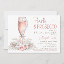 Boho Champagne Glass Pearls & Prosecco Bridal Show