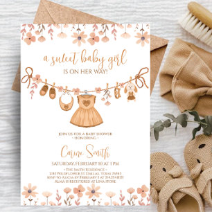 Invitación Boho Chica Baby Clothes Baby Shower