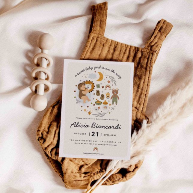 Invitación Boho Chica Baby Shower Baby Clothes (Subido por el creador)