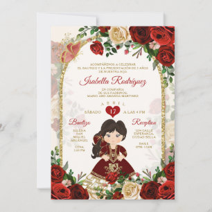Invitación Boho Chica Burgundy Tres Añ os Bautizo Tercer cum