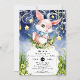 Invitación Boho Children Bunny Cumpleaños