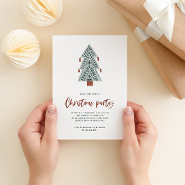 Invitación Boho Christmas Tree | Fiesta de Navidades