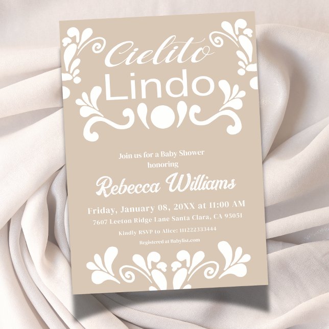 Invitación Boho Cielito Lindo Baby Shower mexicano (Subido por el creador)