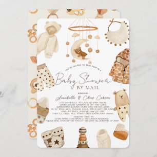 Invitación Boho Clothes Nursery Baby Shower por correo