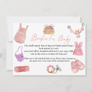 Invitación Boho Clothesline book for baby Request Card