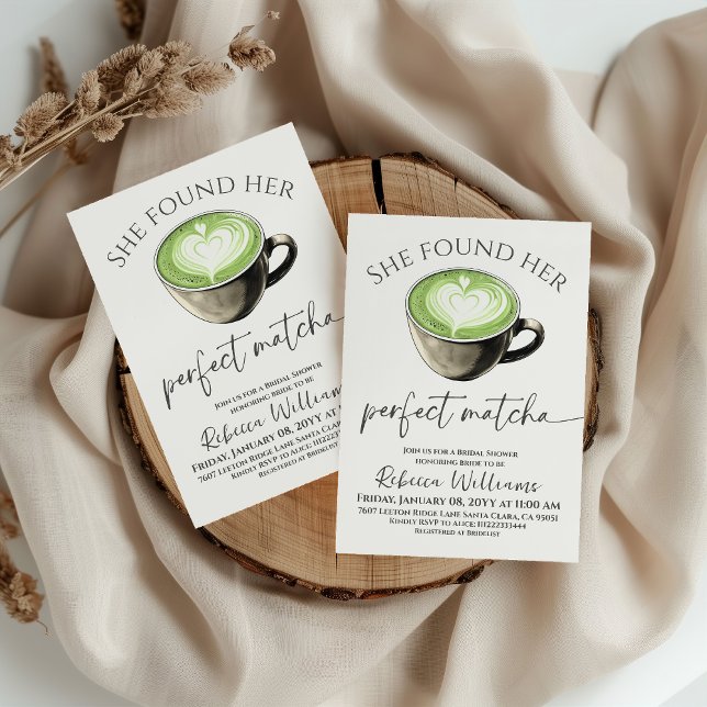 Invitación Boho Coffee Green Perfect Matcha Despedida de Solt (Subido por el creador)