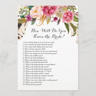 Invitación ¿Boho como de bien usted conoce a la novia?