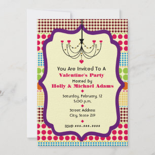 Invitación Boho concuerda con el Fiesta de San Valentín