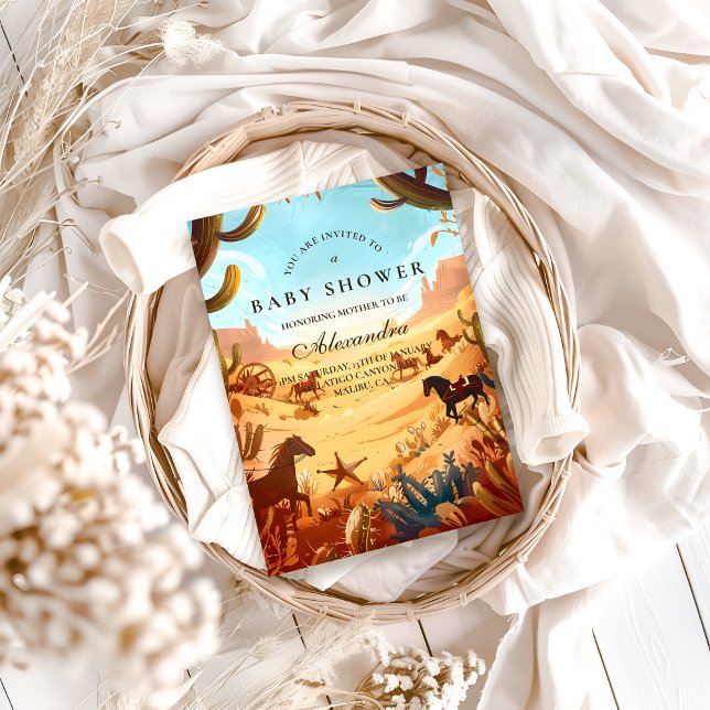 Invitación Boho Country Western Baby Shower (Subido por el creador)