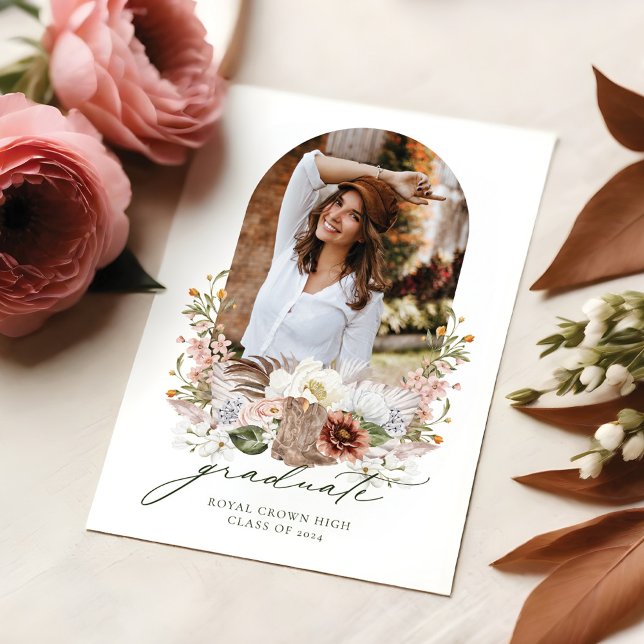 Invitación Boho Cowgirl Country Western Graduation Party (Boho Cowgirl Country Western Graduation Party Invitation)