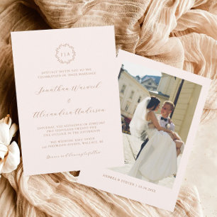 Invitación Boho Cream y Terracotta Fall Wedding