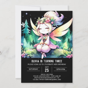 Invitación Boho Cute Fairy Birday