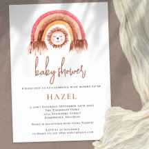 Boho Cute Lion Rainbow Baby Shower