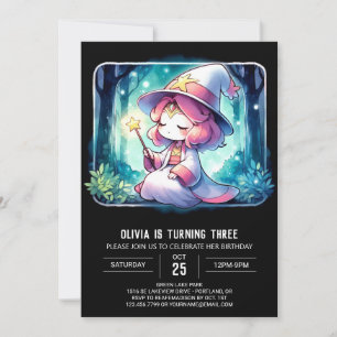 Invitación Boho Cute Wizard Cumpleaños