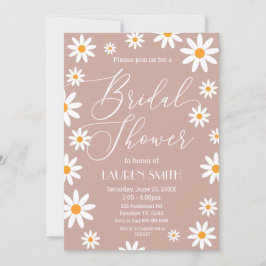 Invitación Boho Daisies Bridal Shower party